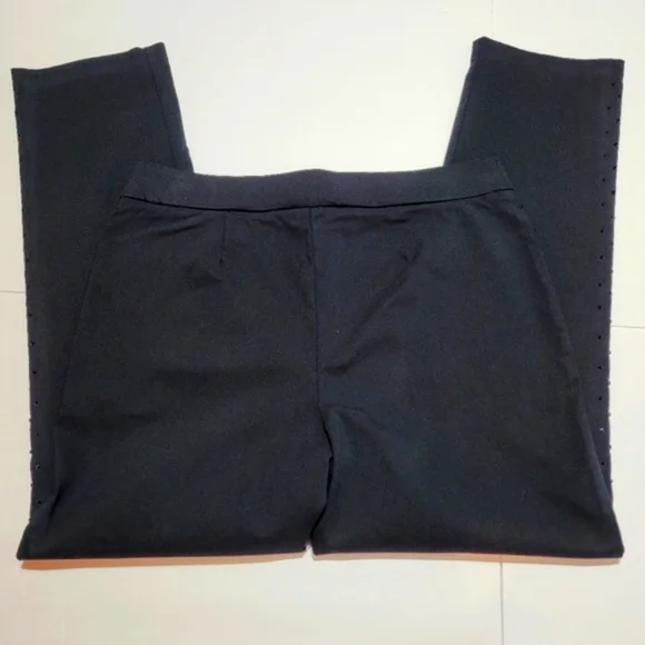 Style & Co. Black Pull on Leggins with Onyx Bling (L) - Picture 5 of 12
